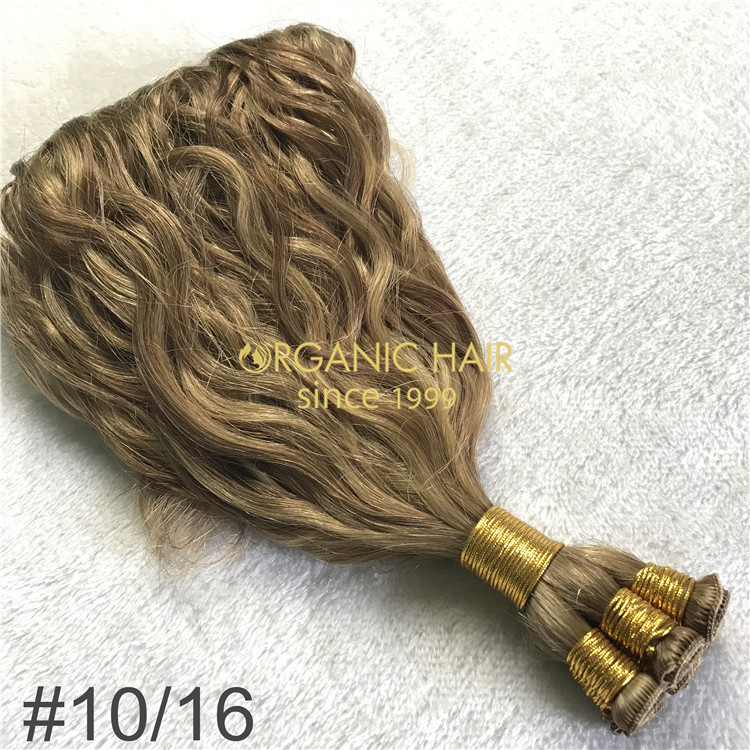 Natural wave #10/16 human hand tied wefts X216